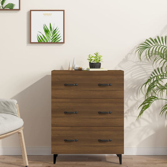 Senkki ruskea tammi 69,5x34x90 cm tekninen puu - Sisustajankoti.fi