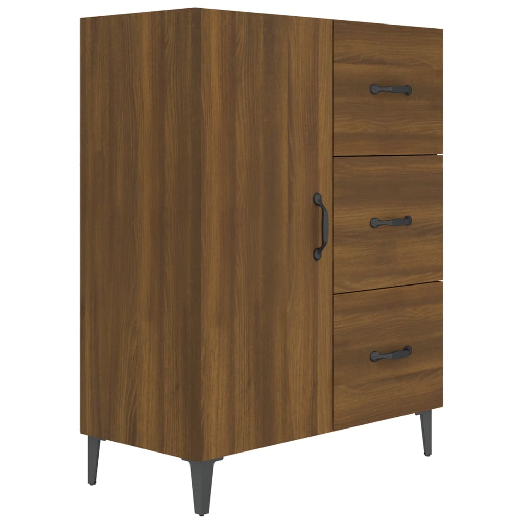 Senkki ruskea tammi 69,5x34x90 cm tekninen puu - Sisustajankoti.fi