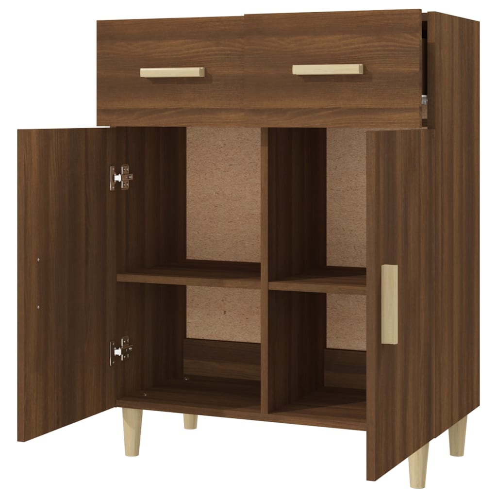 Senkki ruskea tammi 69,5x34x89 cm tekninen puu - Sisustajankoti.fi
