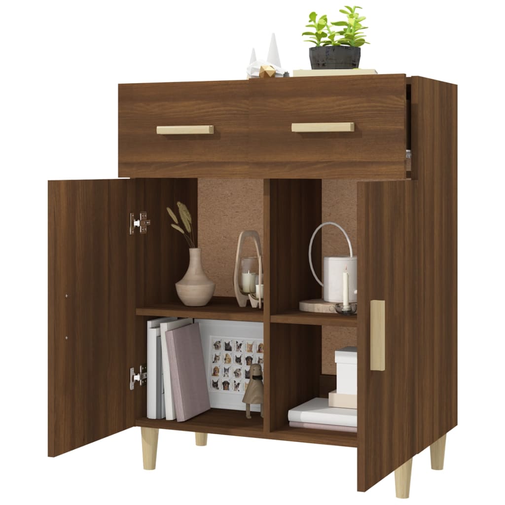 Senkki ruskea tammi 69,5x34x89 cm tekninen puu - Sisustajankoti.fi