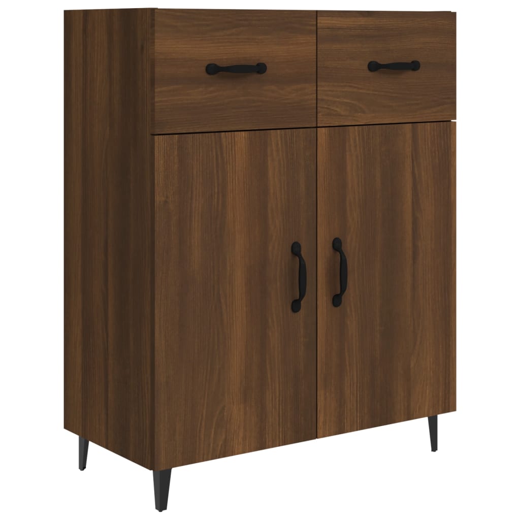 Senkki ruskea tammi 69,5x34x90 cm tekninen puu - Sisustajankoti.fi
