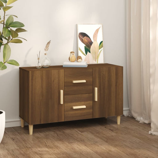 Senkki ruskea tammi 100x36x60 cm tekninen puu - Sisustajankoti.fi