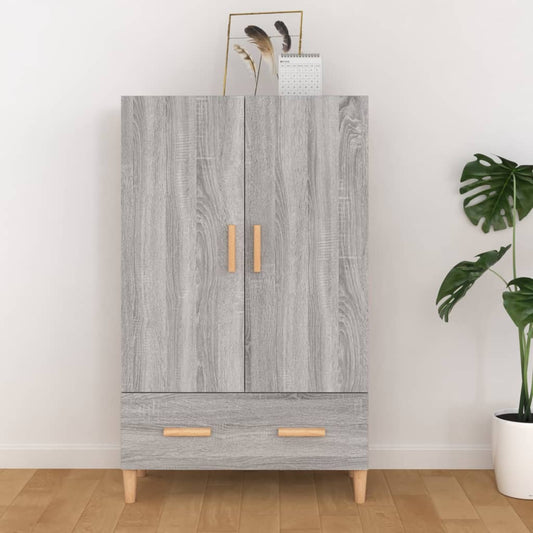 Kaappi harmaa Sonoma 70x31x115 cm tekninen puu - Sisustajankoti.fi