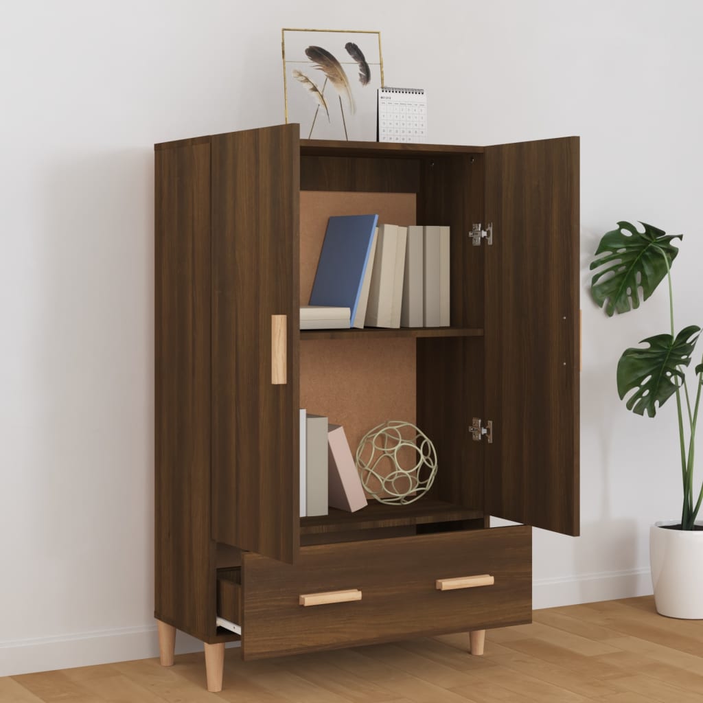 Kaappi ruskea tammi 70x31x115 cm tekninen puu - Sisustajankoti.fi