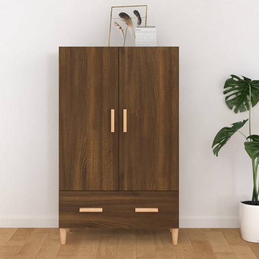 Kaappi ruskea tammi 70x31x115 cm tekninen puu - Sisustajankoti.fi