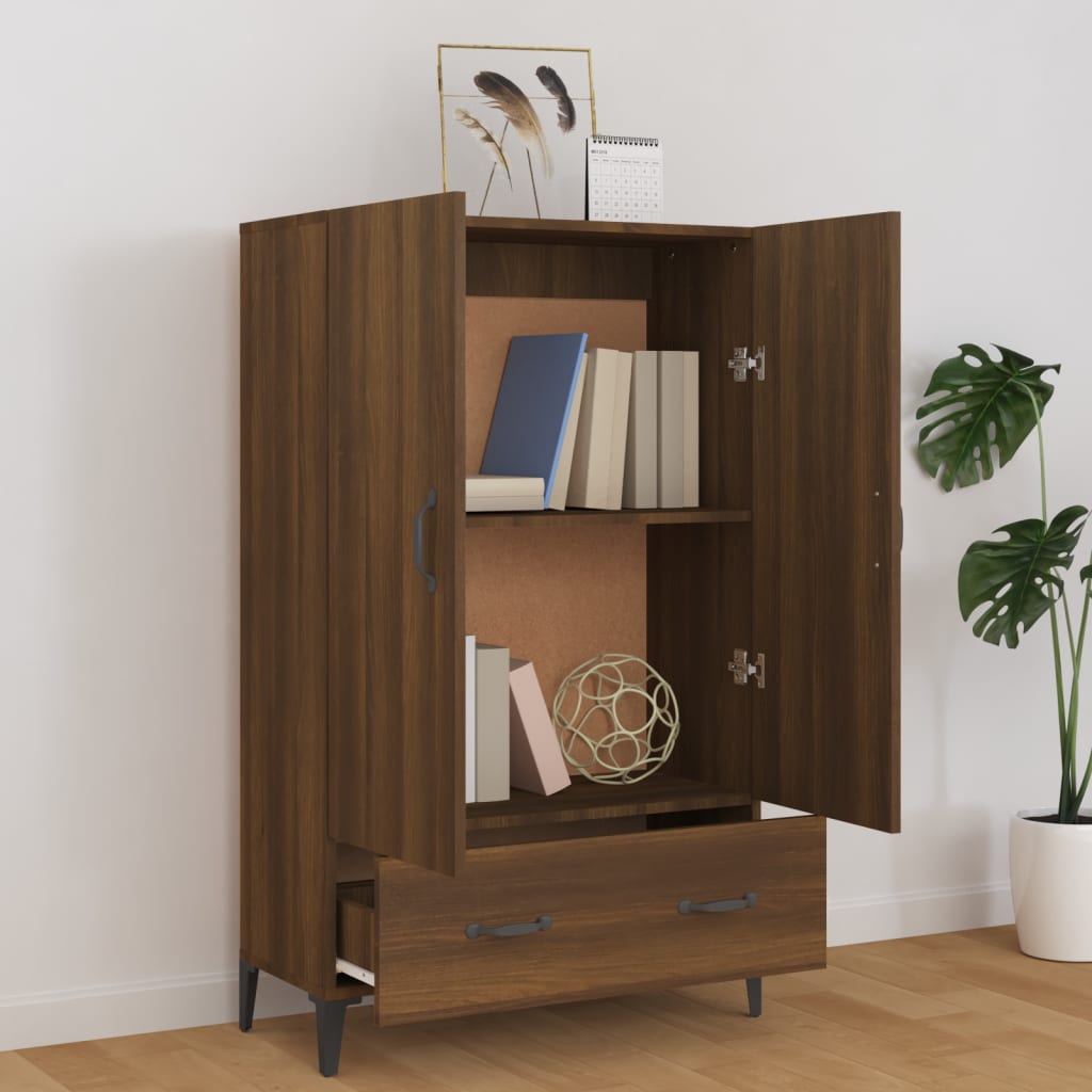 Kaappi ruskea tammi 70x31x115 cm tekninen puu - Sisustajankoti.fi