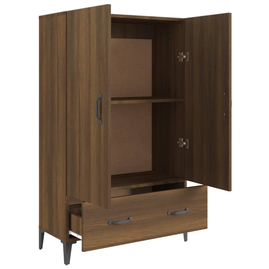 Kaappi ruskea tammi 70x31x115 cm tekninen puu - Sisustajankoti.fi