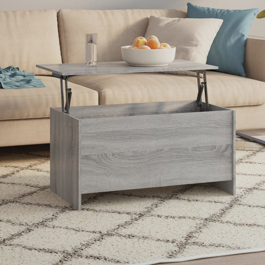 Sohvapöytä harmaa Sonoma 102x55,5x52,5 cm tekninen puu - Sisustajankoti.fi