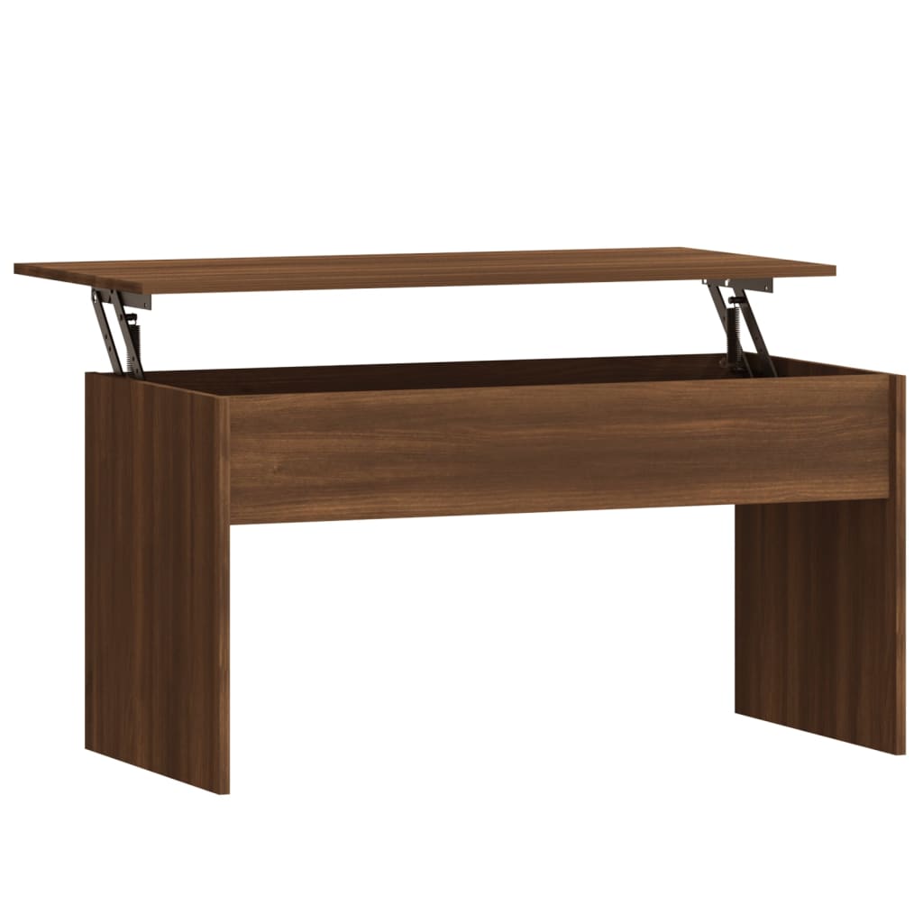 Sohvapöytä ruskea tammi 102x50,5x52,5 cm tekninen puu - Sisustajankoti.fi