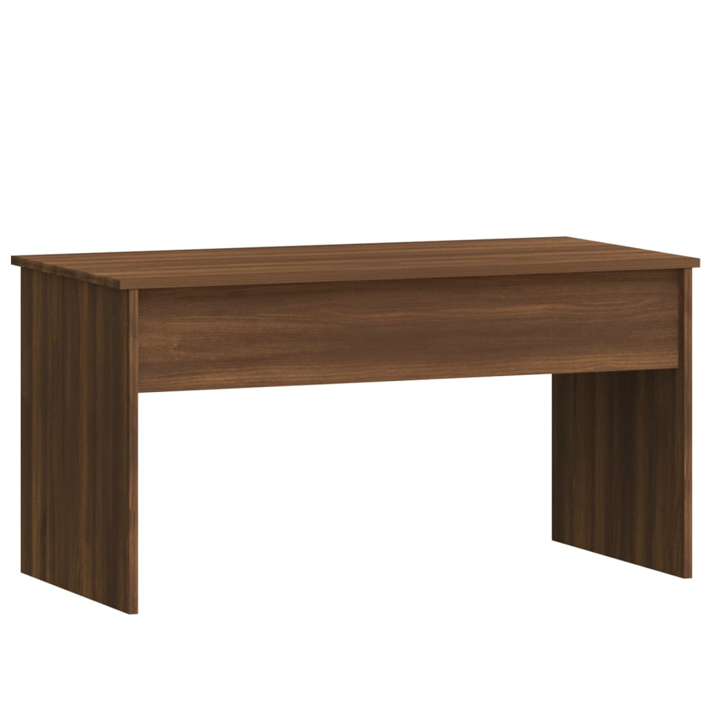 Sohvapöytä ruskea tammi 102x50,5x52,5 cm tekninen puu - Sisustajankoti.fi