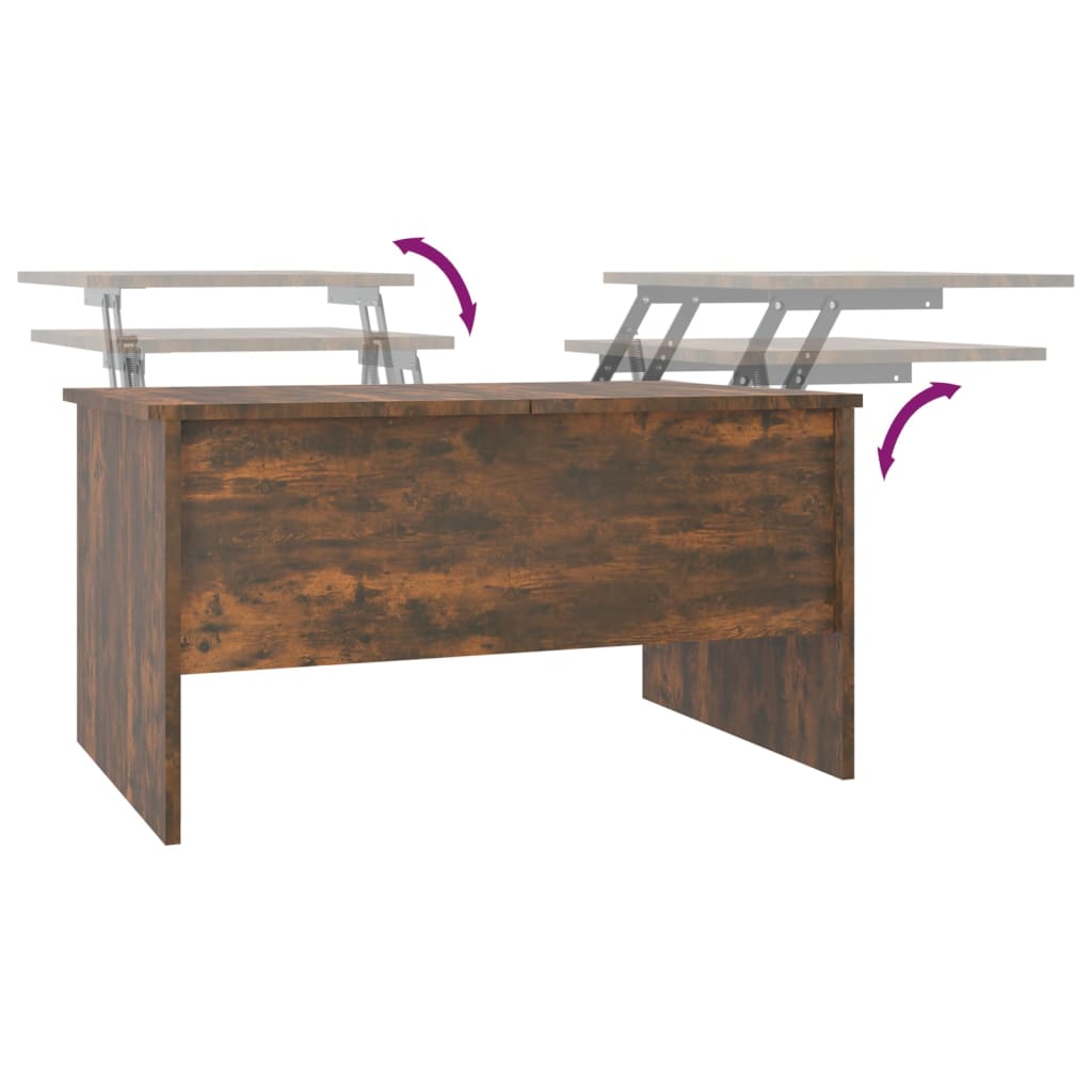 Sohvapöytä savutammi 80x50x42,5 cm tekninen puu - Sisustajankoti.fi