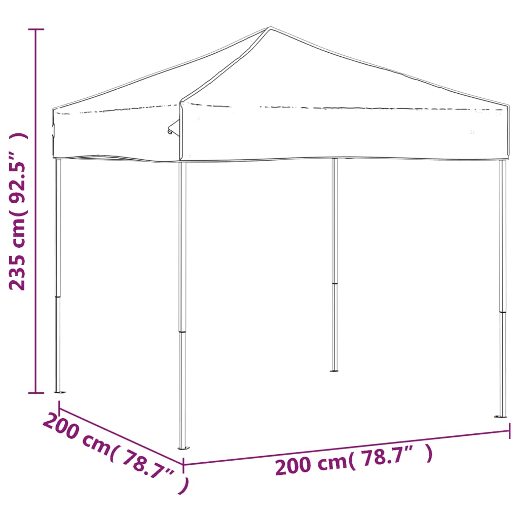 Kokoontaittuva juhlateltta sininen 2x2 m - Sisustajankoti.fi