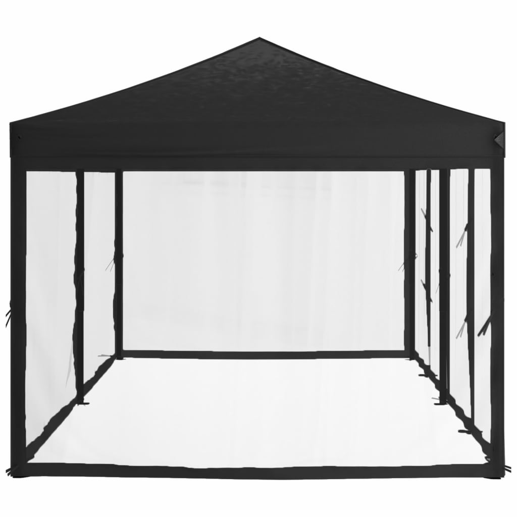 Kokoontaittuva juhlateltta sivuseinillä musta 3x6 m - Sisustajankoti.fi