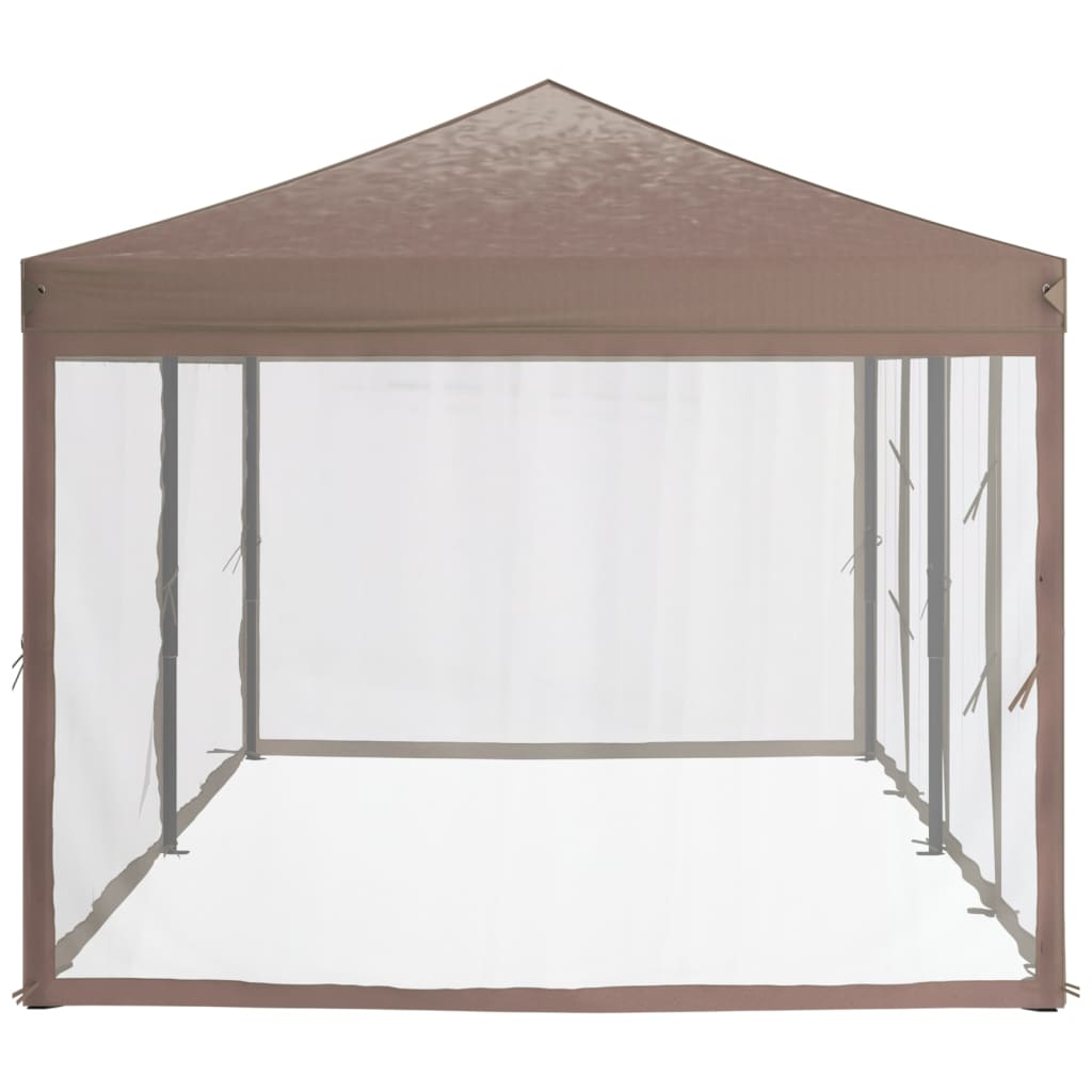 Kokoontaittuva juhlateltta sivuseinillä taupe 3x6 m - Sisustajankoti.fi