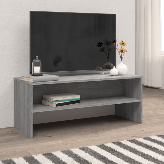 TV-taso harmaa Sonoma 100x40x40 cm tekninen puu - Sisustajankoti.fi
