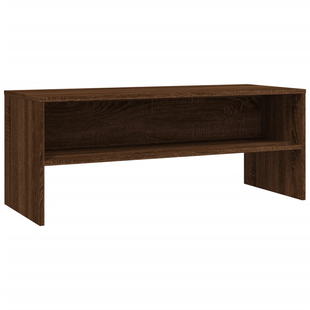TV-taso ruskea tammi 100x40x40 cm tekninen puu - Sisustajankoti.fi