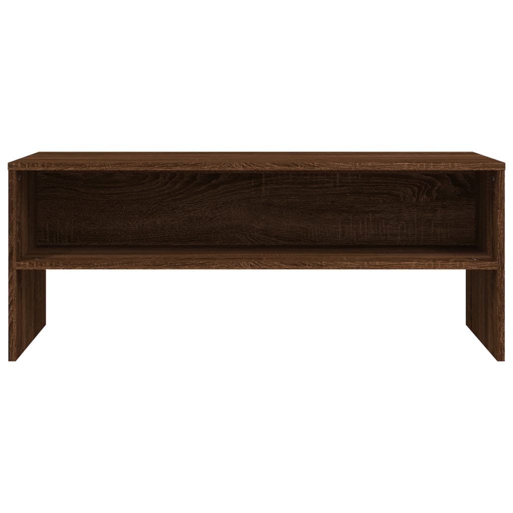 TV-taso ruskea tammi 100x40x40 cm tekninen puu - Sisustajankoti.fi