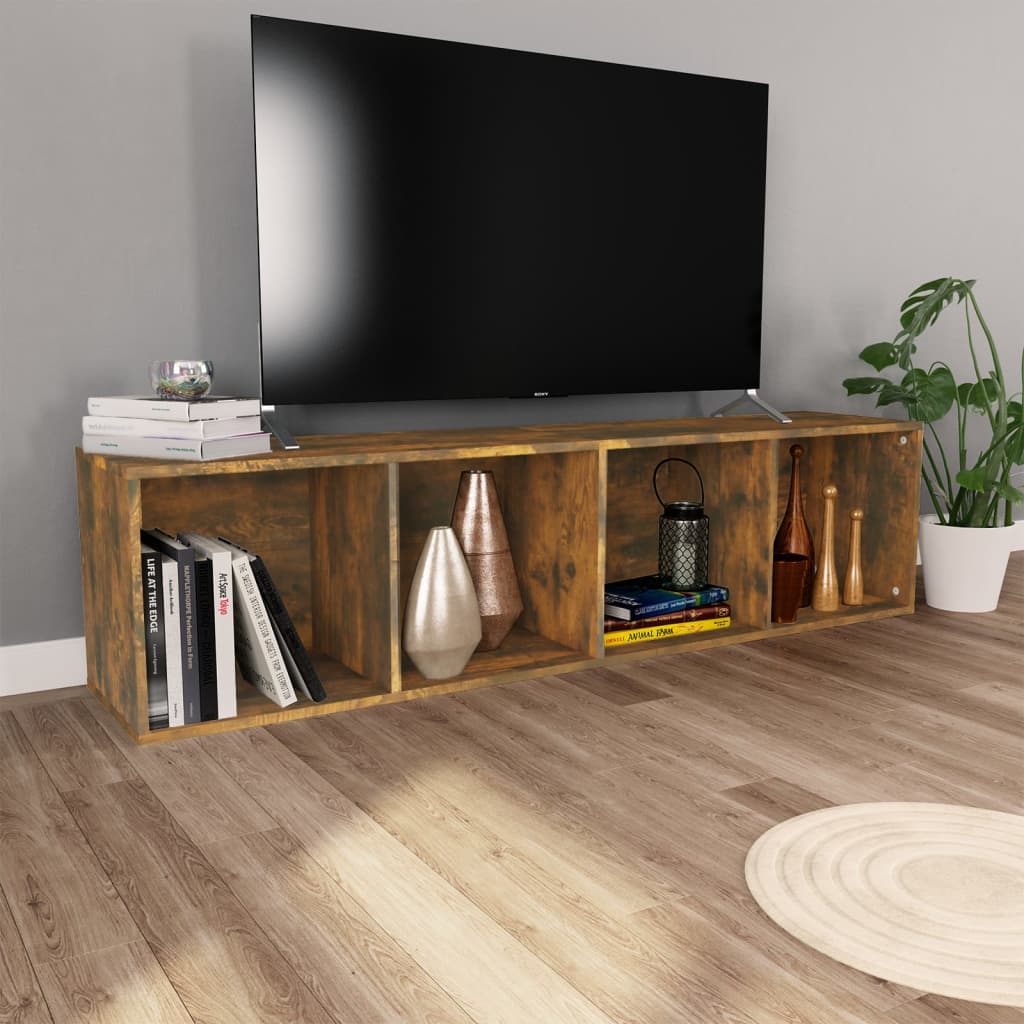 Kirjahylly / TV-taso savutammi 36x30x143 cm tekninen puu - Sisustajankoti.fi