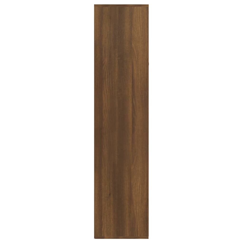Kirjahylly / Senkki ruskea tammi 66x30x130 cm tekninen puu - Sisustajankoti.fi