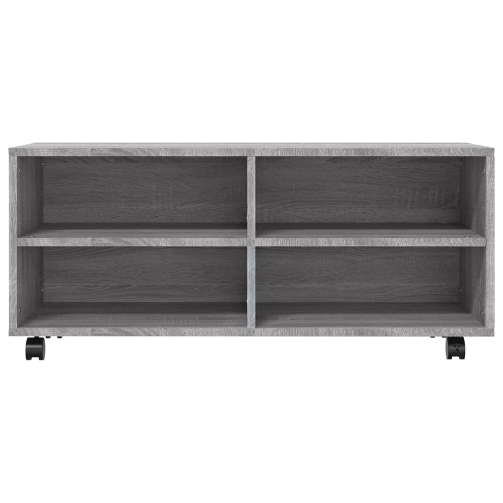 TV-taso rullapyörillä harmaa Sonoma 90x35x35 cm tekninen puu - Sisustajankoti.fi
