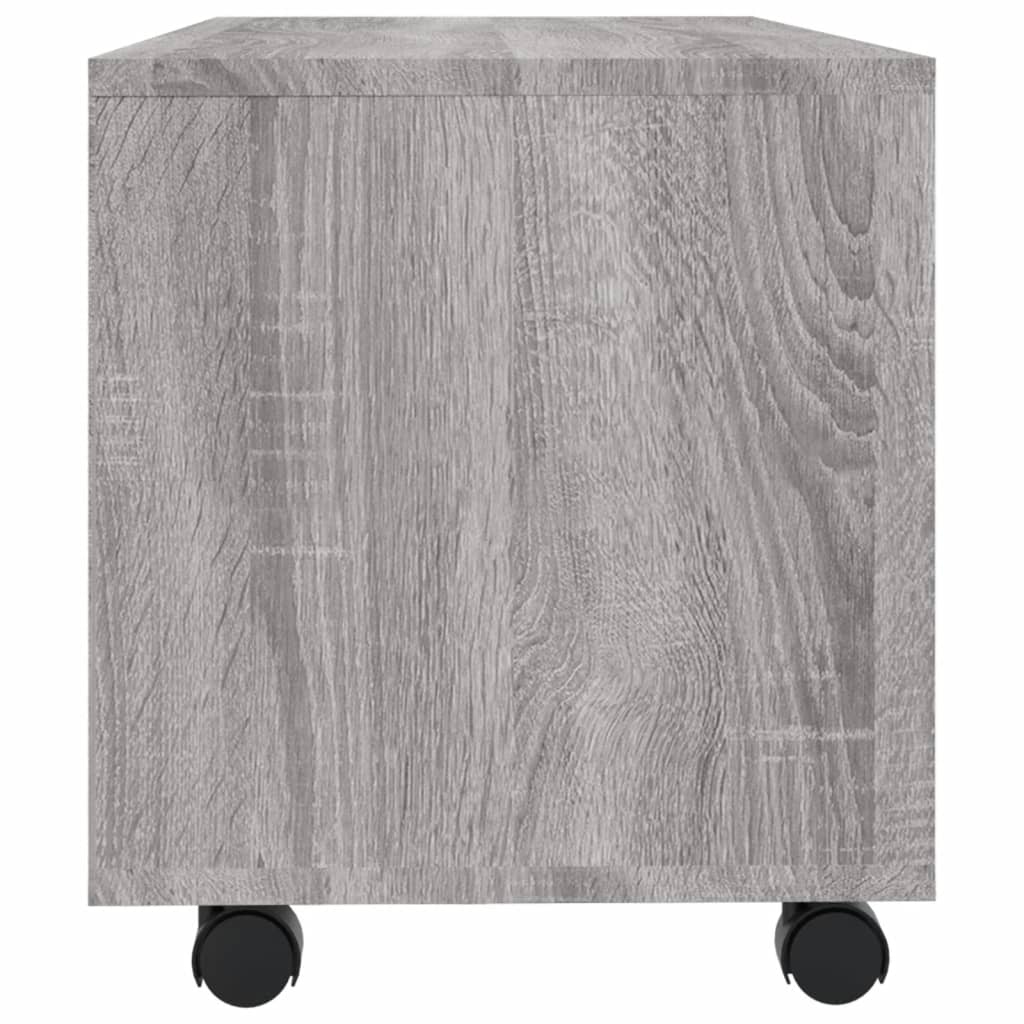 TV-taso rullapyörillä harmaa Sonoma 90x35x35 cm tekninen puu - Sisustajankoti.fi