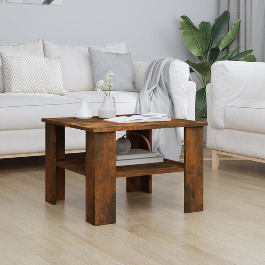 Sohvapöytä savutammi 60x60x42 cm tekninen puu - Sisustajankoti.fi