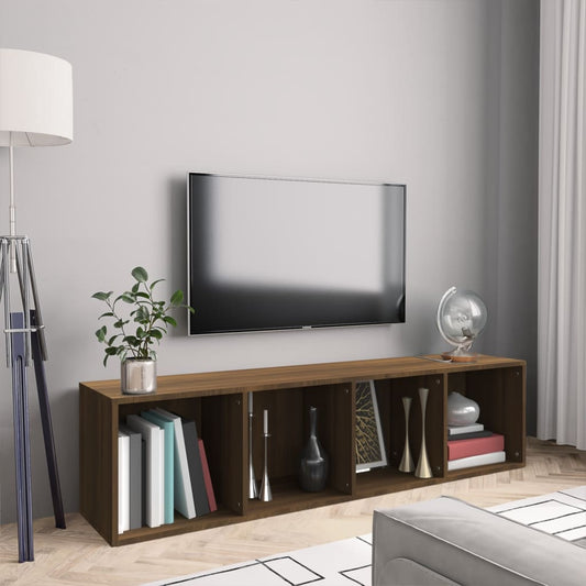 Kirjahylly / TV-taso ruskea tammi 143x30x36 cm tekninen puu - Sisustajankoti.fi
