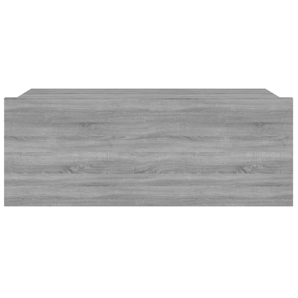 Kelluvat yöpöydät 2 kpl harmaa Sonoma 40x30x15 cm tekninen puu - Sisustajankoti.fi