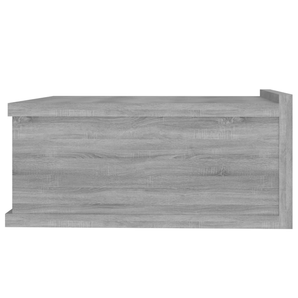Kelluvat yöpöydät 2 kpl harmaa Sonoma 40x30x15 cm tekninen puu - Sisustajankoti.fi