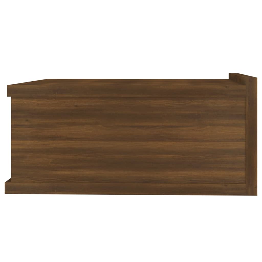 Kelluvat yöpöydät 2 kpl ruskea tammi 40x30x15 cm tekninen puu - Sisustajankoti.fi