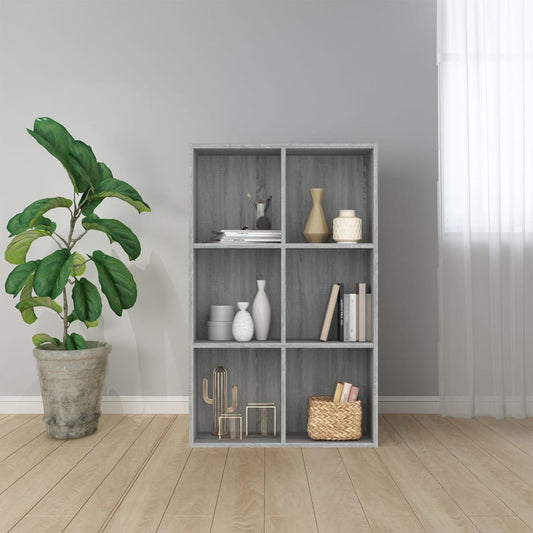 Kirjahylly / Senkki harmaa Sonoma 66x30x98 cm tekninen puu - Sisustajankoti.fi