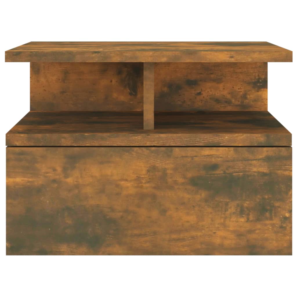 Kelluva yöpöytä savutammi 40x31x27 cm tekninen puu - Sisustajankoti.fi