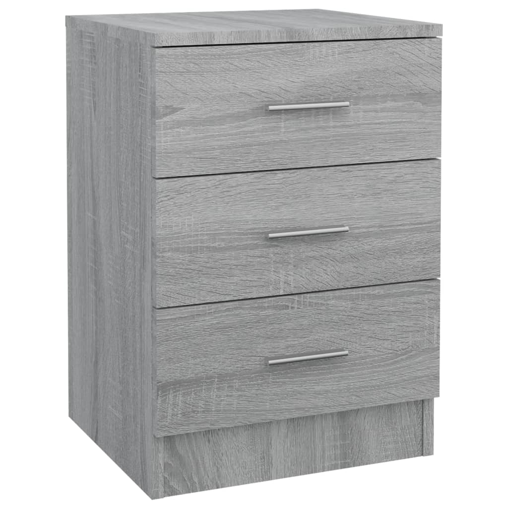 Yöpöydät 2 kpl harmaa sonoma 38x35x56 cm tekninen puu - Sisustajankoti.fi