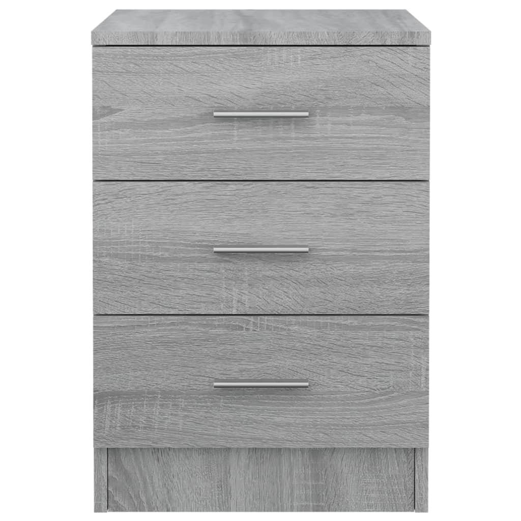 Yöpöydät 2 kpl harmaa sonoma 38x35x56 cm tekninen puu - Sisustajankoti.fi