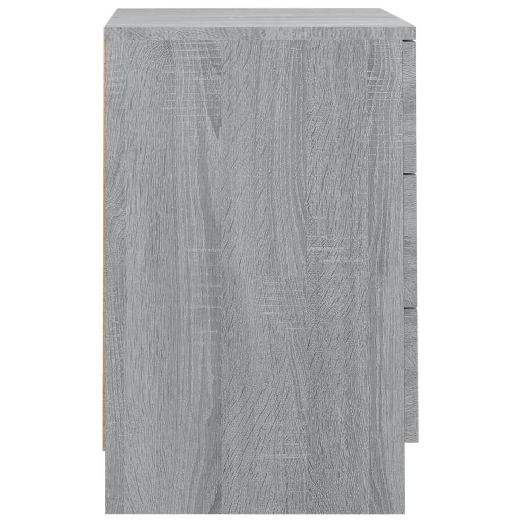 Yöpöydät 2 kpl harmaa sonoma 38x35x56 cm tekninen puu - Sisustajankoti.fi