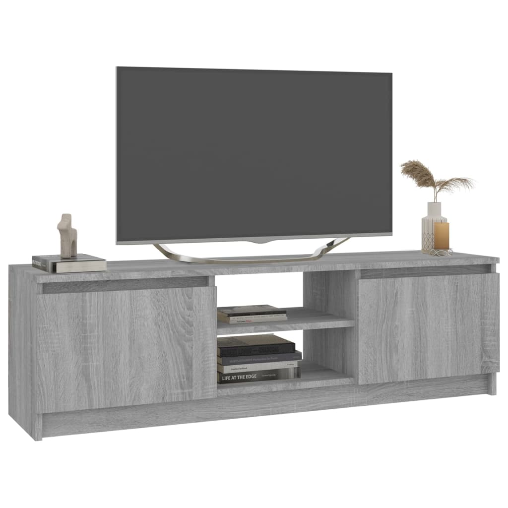 TV-taso harmaa Sonoma 120x30x35,5 cm tekninen puu - Sisustajankoti.fi