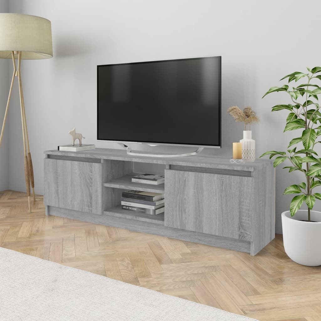 TV-taso harmaa Sonoma 120x30x35,5 cm tekninen puu - Sisustajankoti.fi