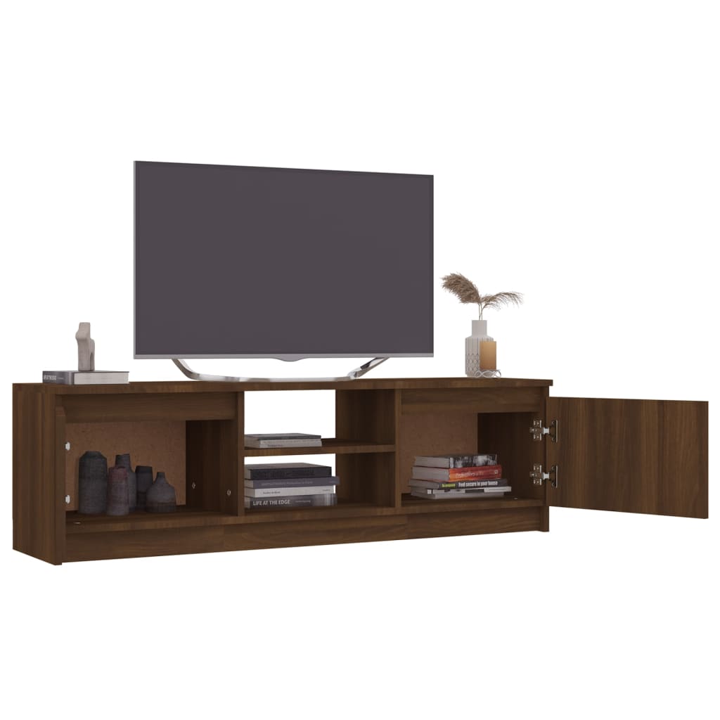 TV-taso ruskea tammi 120x30x35,5 cm tekninen puu - Sisustajankoti.fi