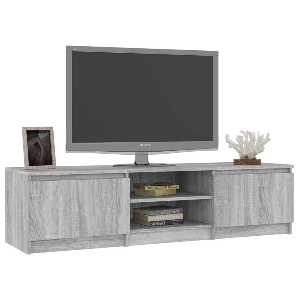 TV-taso harmaa Sonoma 140x40x35,5 cm tekninen puu - Sisustajankoti.fi