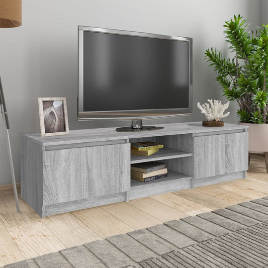 TV-taso harmaa Sonoma 140x40x35,5 cm tekninen puu - Sisustajankoti.fi
