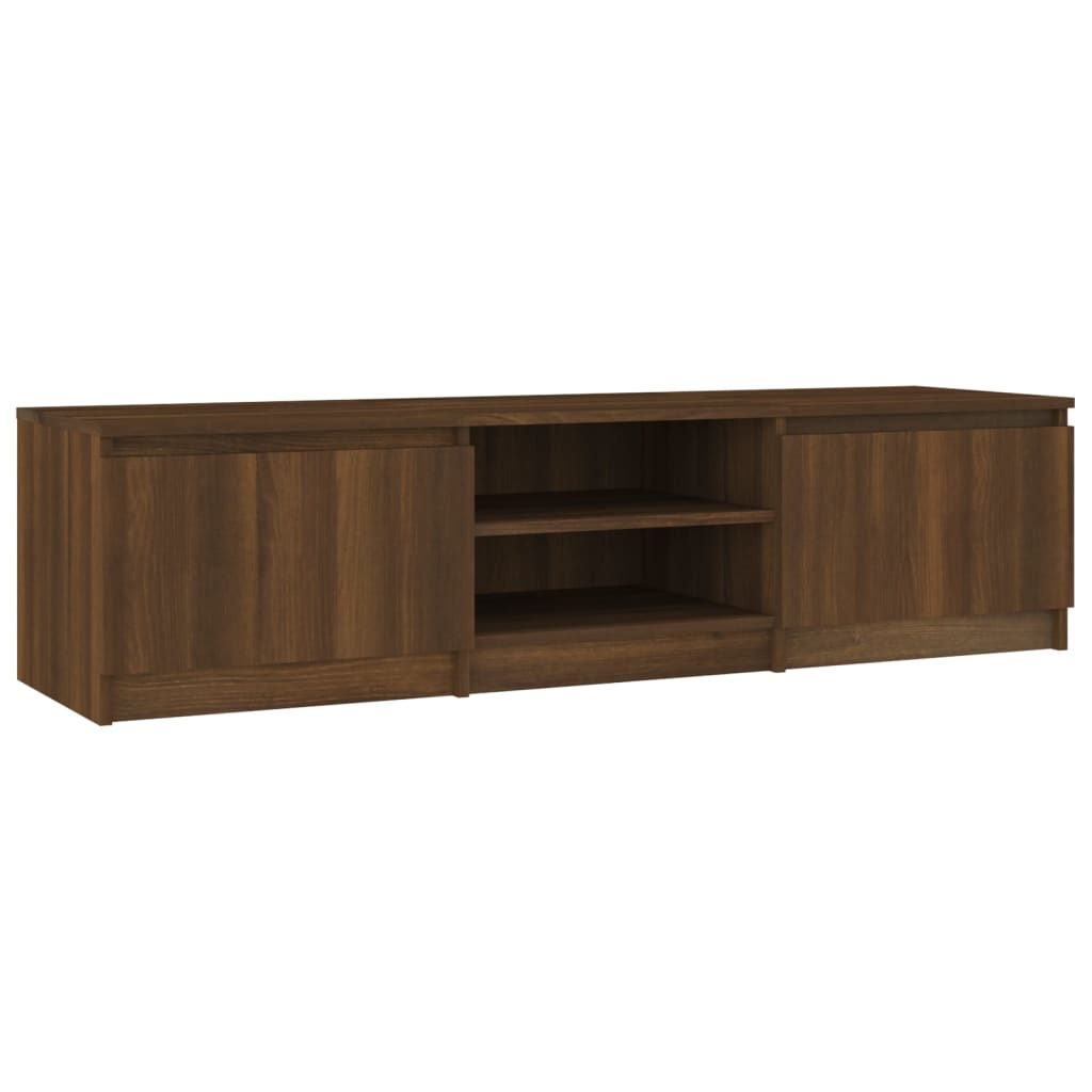 TV-taso ruskea tammi 140x40x35,5 cm tekninen puu - Sisustajankoti.fi