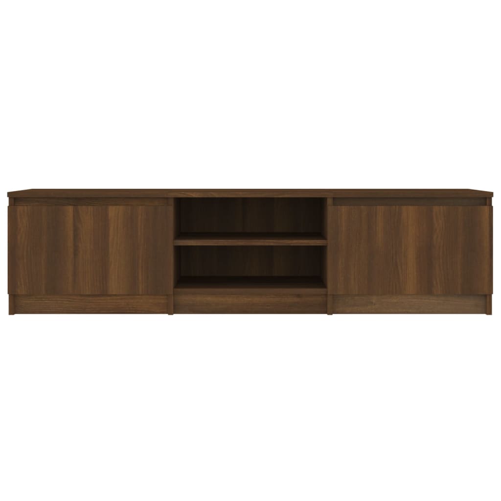 TV-taso ruskea tammi 140x40x35,5 cm tekninen puu - Sisustajankoti.fi