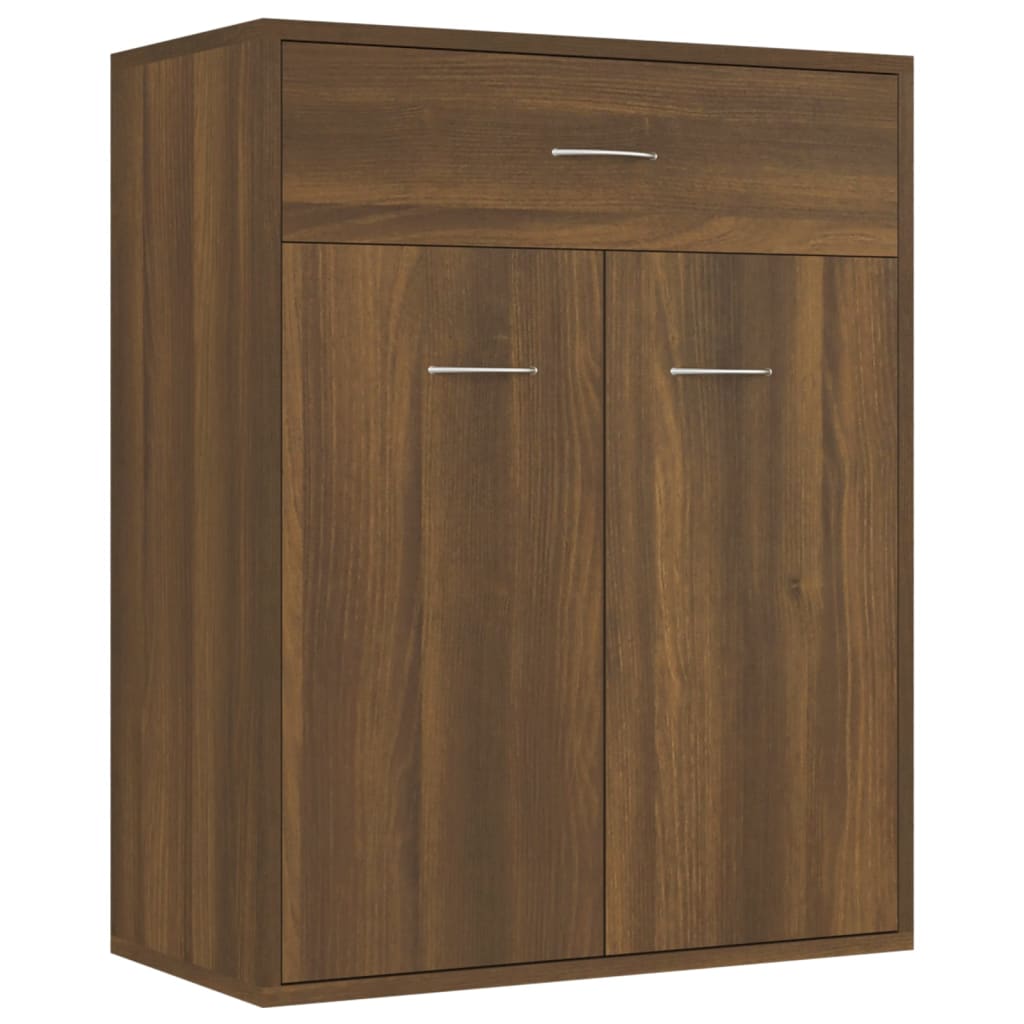 Senkki ruskea tammi 60x30x75 cm tekninen puu - Sisustajankoti.fi