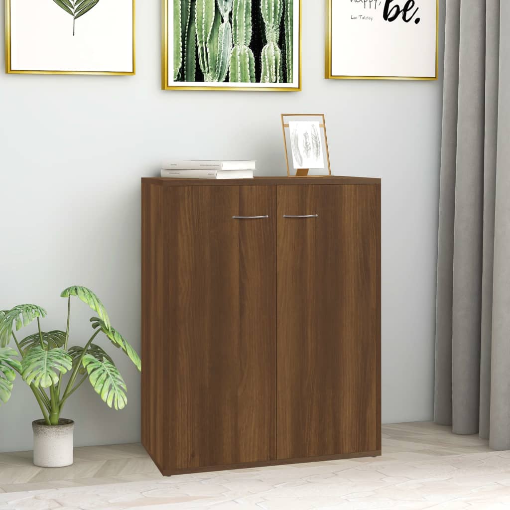 Senkki ruskea tammi 60x30x75 cm tekninen puu - Sisustajankoti.fi