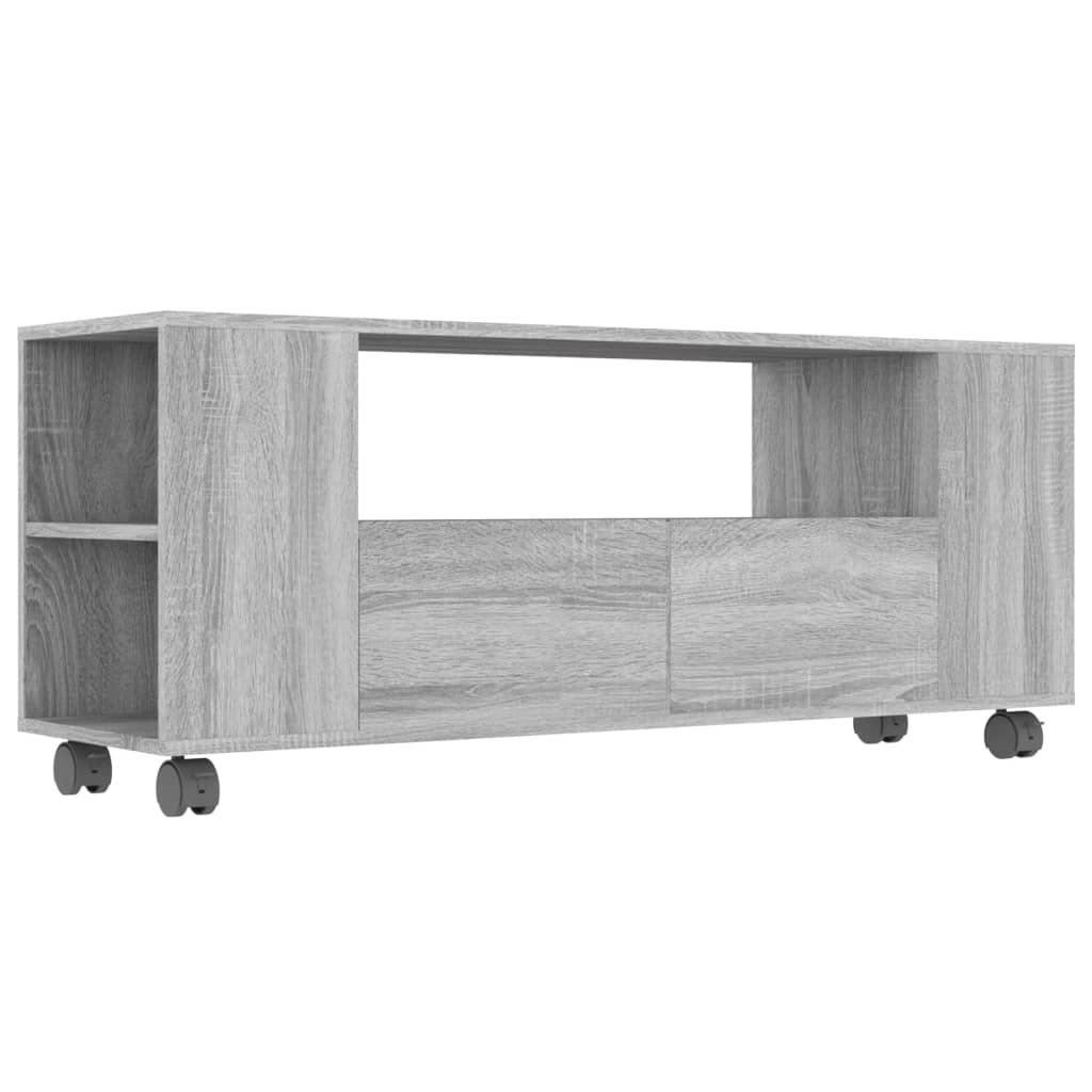 TV-taso harmaa Sonoma 120x35x48 cm tekninen puu - Sisustajankoti.fi