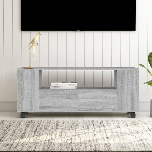 TV-taso harmaa Sonoma 120x35x48 cm tekninen puu - Sisustajankoti.fi