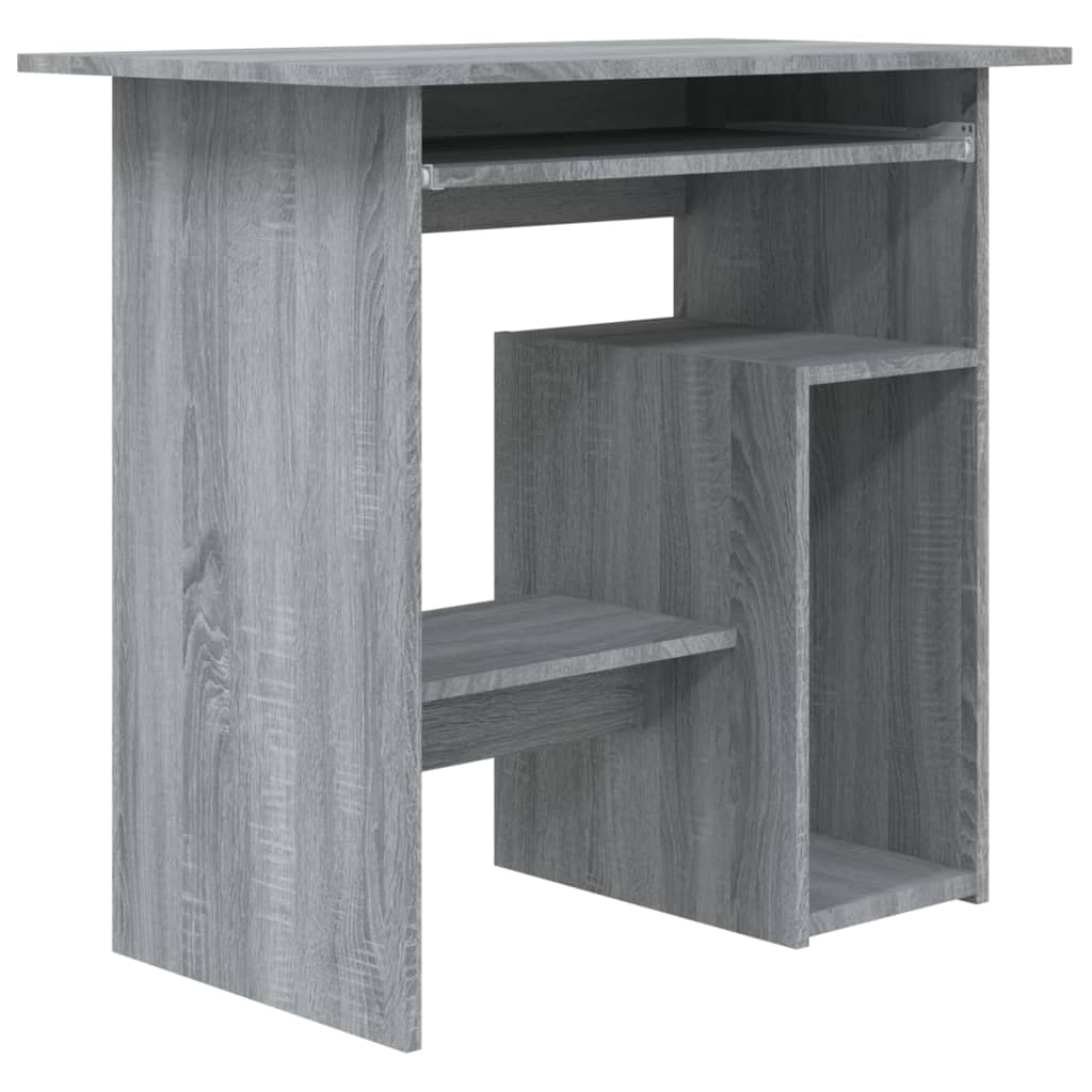 Työpöytä harmaa Sonoma 80x45x74 cm tekninen puu - Sisustajankoti.fi