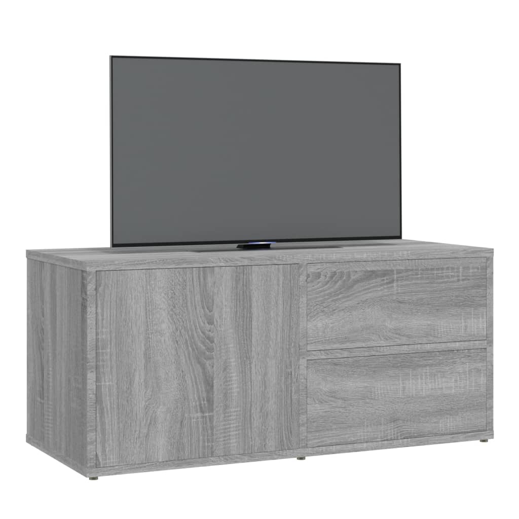 TV-taso harmaa Sonoma 80x34x36 cm tekninen puu - Sisustajankoti.fi