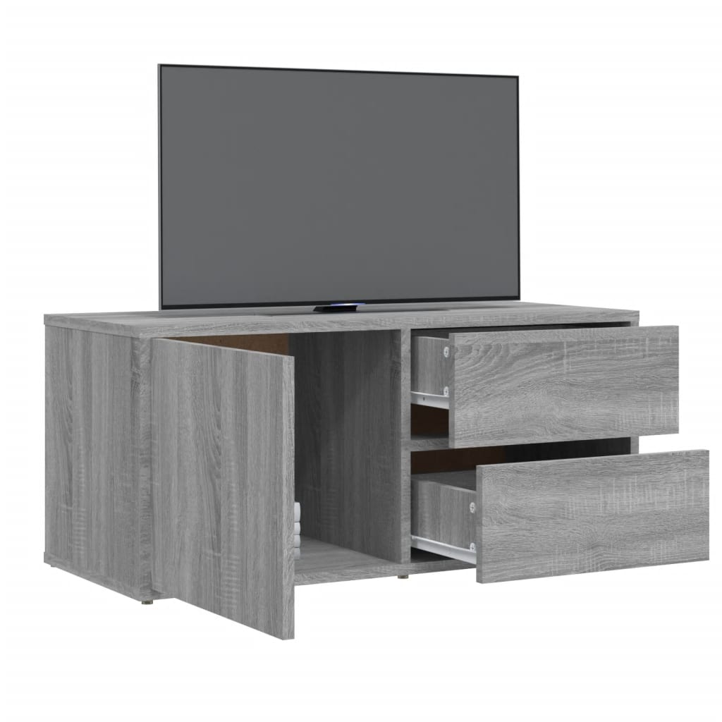 TV-taso harmaa Sonoma 80x34x36 cm tekninen puu - Sisustajankoti.fi
