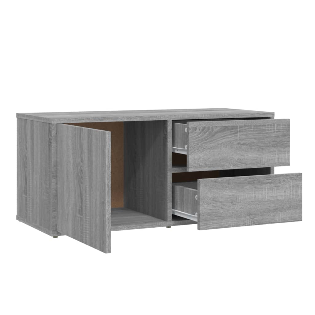 TV-taso harmaa Sonoma 80x34x36 cm tekninen puu - Sisustajankoti.fi